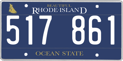 RI license plate 517861