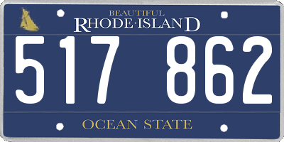 RI license plate 517862