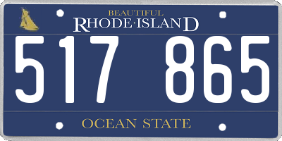 RI license plate 517865