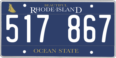 RI license plate 517867