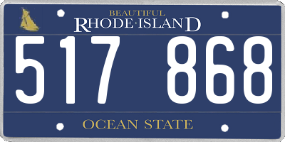 RI license plate 517868