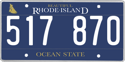 RI license plate 517870