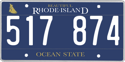 RI license plate 517874