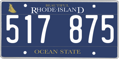 RI license plate 517875