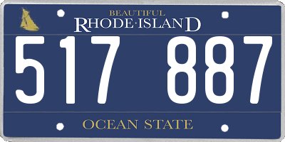 RI license plate 517887