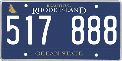 RI license plate 517888