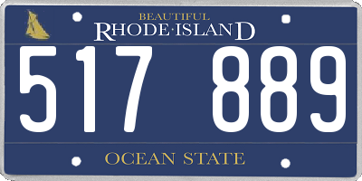 RI license plate 517889