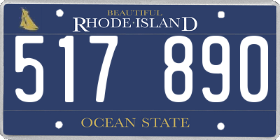 RI license plate 517890