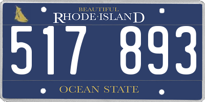 RI license plate 517893
