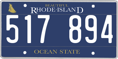 RI license plate 517894