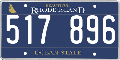 RI license plate 517896