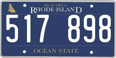 RI license plate 517898