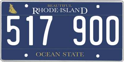 RI license plate 517900