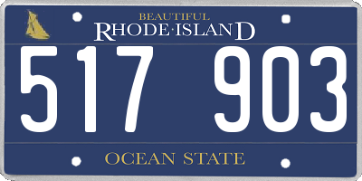 RI license plate 517903