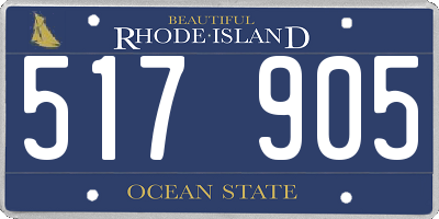 RI license plate 517905
