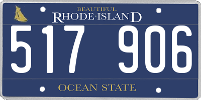 RI license plate 517906