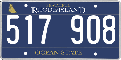 RI license plate 517908