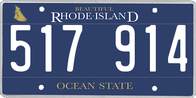 RI license plate 517914