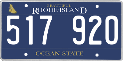 RI license plate 517920
