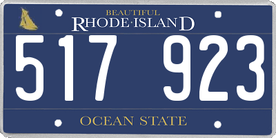 RI license plate 517923