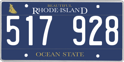 RI license plate 517928