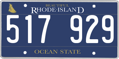RI license plate 517929
