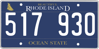 RI license plate 517930