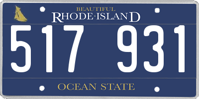 RI license plate 517931