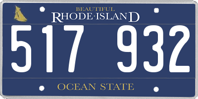 RI license plate 517932