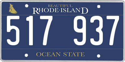 RI license plate 517937