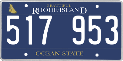 RI license plate 517953