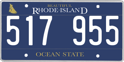 RI license plate 517955