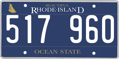 RI license plate 517960