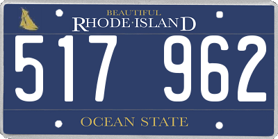 RI license plate 517962