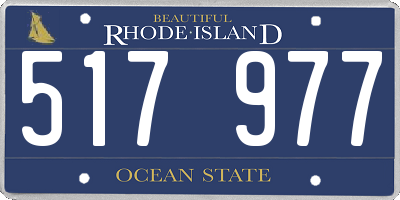 RI license plate 517977