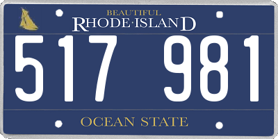 RI license plate 517981