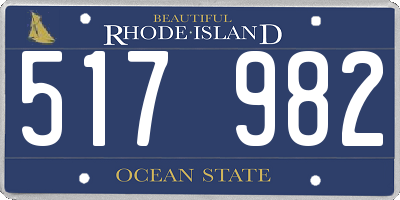 RI license plate 517982