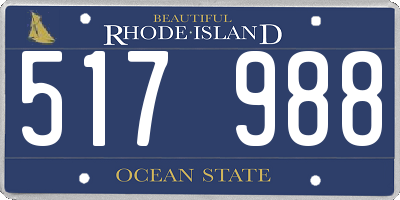 RI license plate 517988