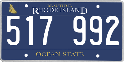RI license plate 517992