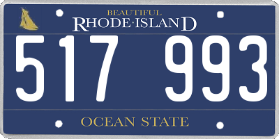 RI license plate 517993