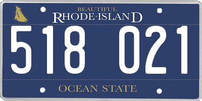RI license plate 518021