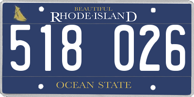 RI license plate 518026