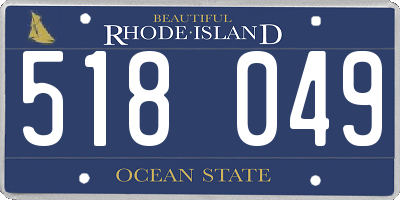 RI license plate 518049