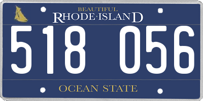 RI license plate 518056