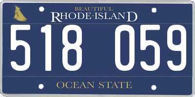 RI license plate 518059