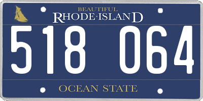 RI license plate 518064
