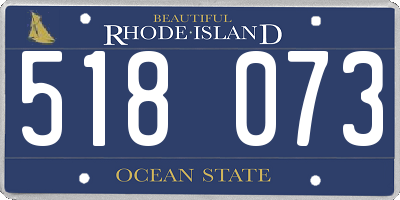 RI license plate 518073
