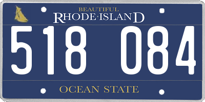 RI license plate 518084