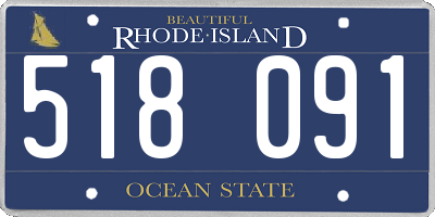 RI license plate 518091