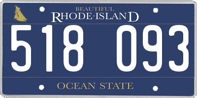 RI license plate 518093
